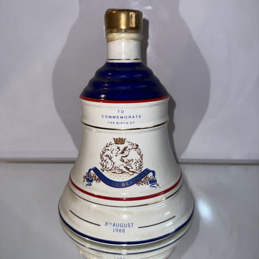 FULL decanter of Bells Whisky 75cl Bottled 1988 royal vintage matured