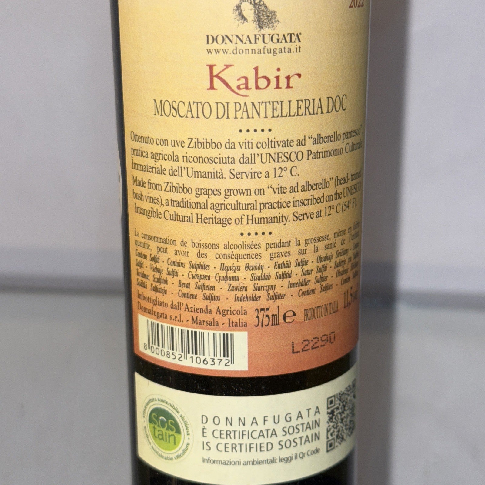 Kabir Moscato di Pantelleria DOC 2022 by Donnafugata