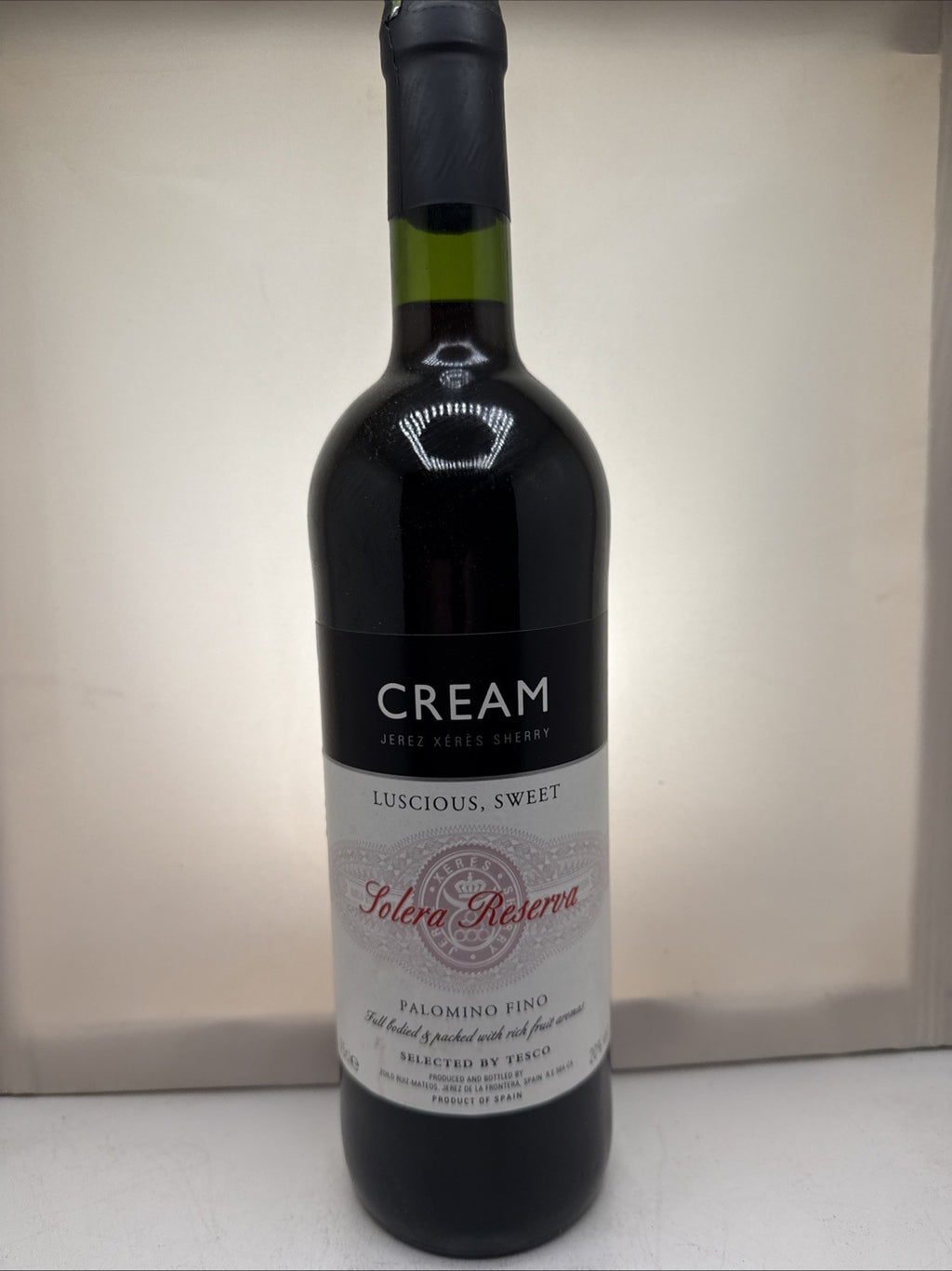 Cream Sherry Solera Reserva Jerez — Tesco — Sweet Palomino Fino 75cl