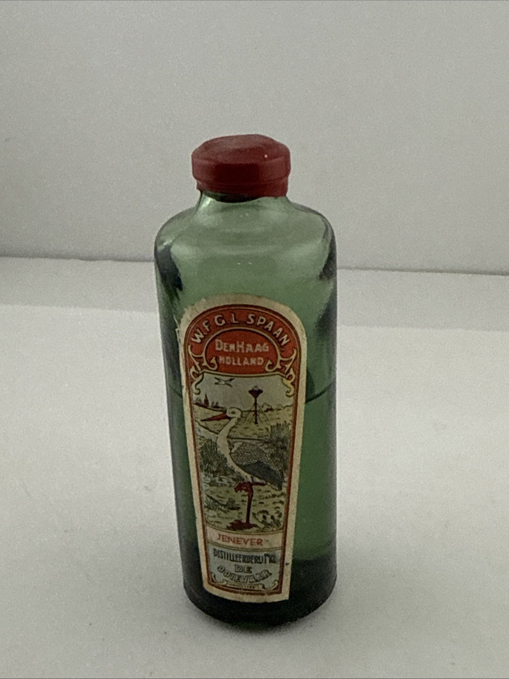 Vintage W.F.G.L. Spaan De Ooievaar Jenever Miniature Holland Full