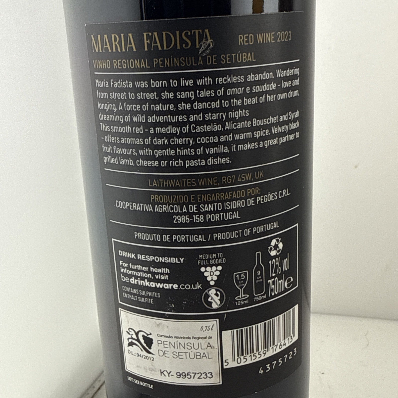 Maria Fadista Portuguese Wine 75cl Unopened