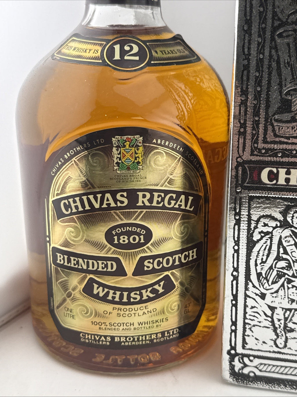 Chivas Regal 12 Year Old 1L Blended Scotch Whisky 1980s Boxed