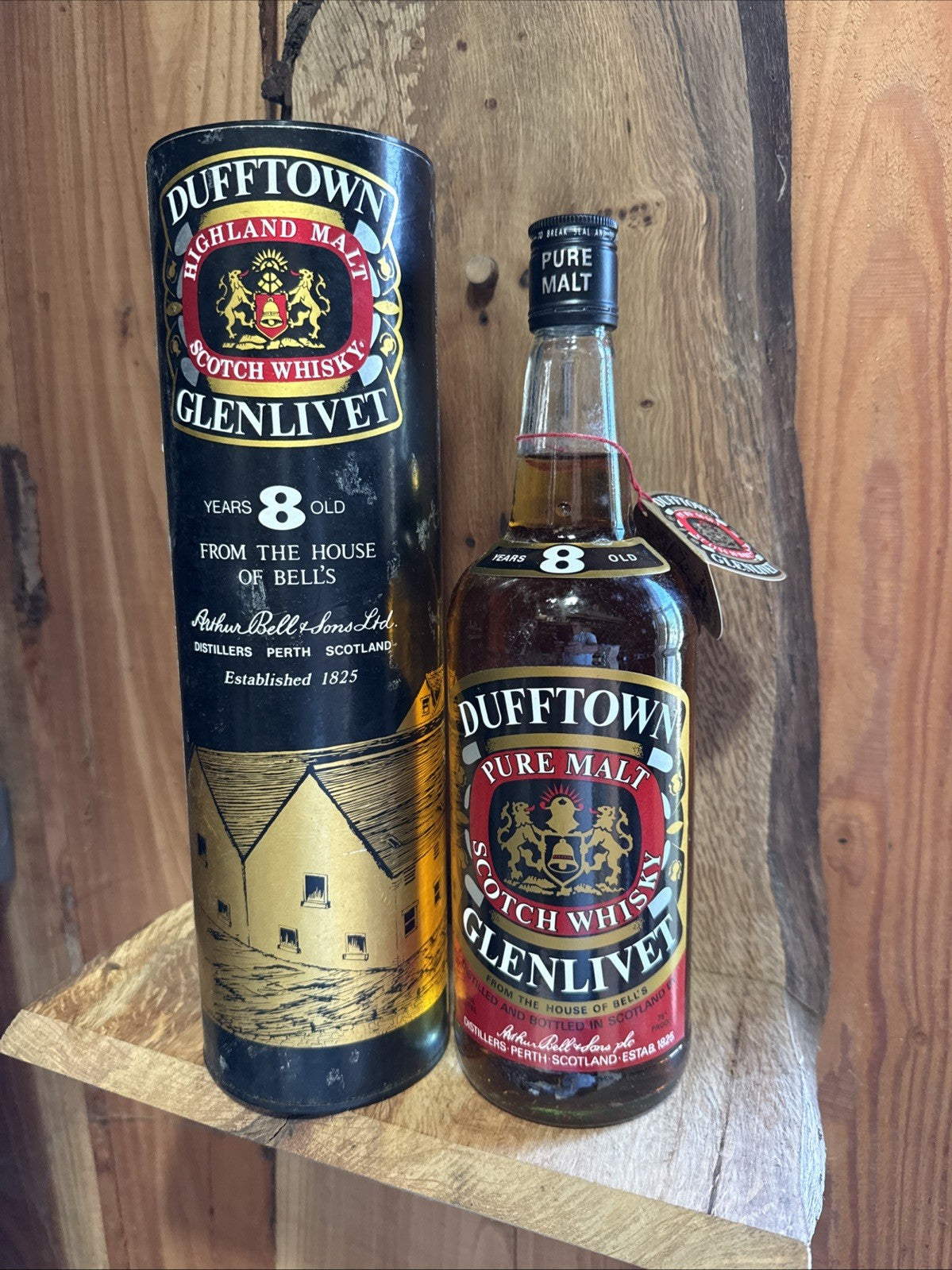 Dufftown - Glenlivet Deluxe Highland Malt 8 year old Whisky (1970's Bottling)...