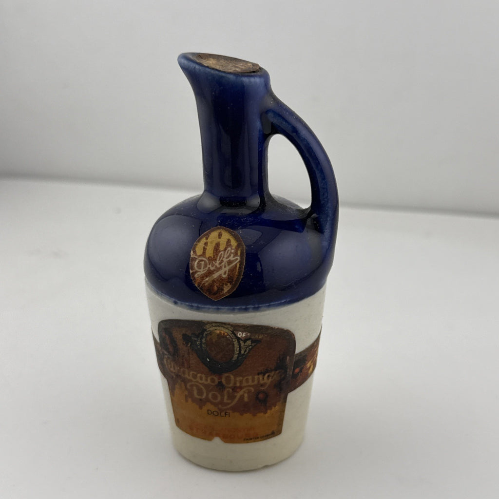 “Vintage Dolfi Italian Orange Liqueur Ceramic Jug Decanter 1960s”