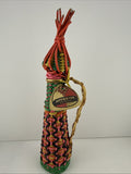 Vintage Spanish Apricot Brandy Woven Bottle Roicom Garriguella c1970