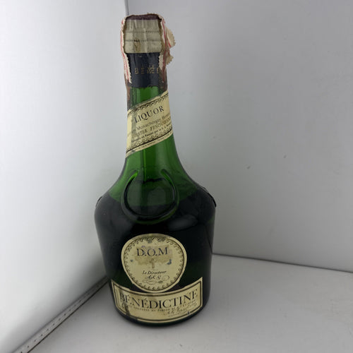 Benedictine D.O.M. French Liqueur Vintage 1960s/70s Old 1/2 Bottle