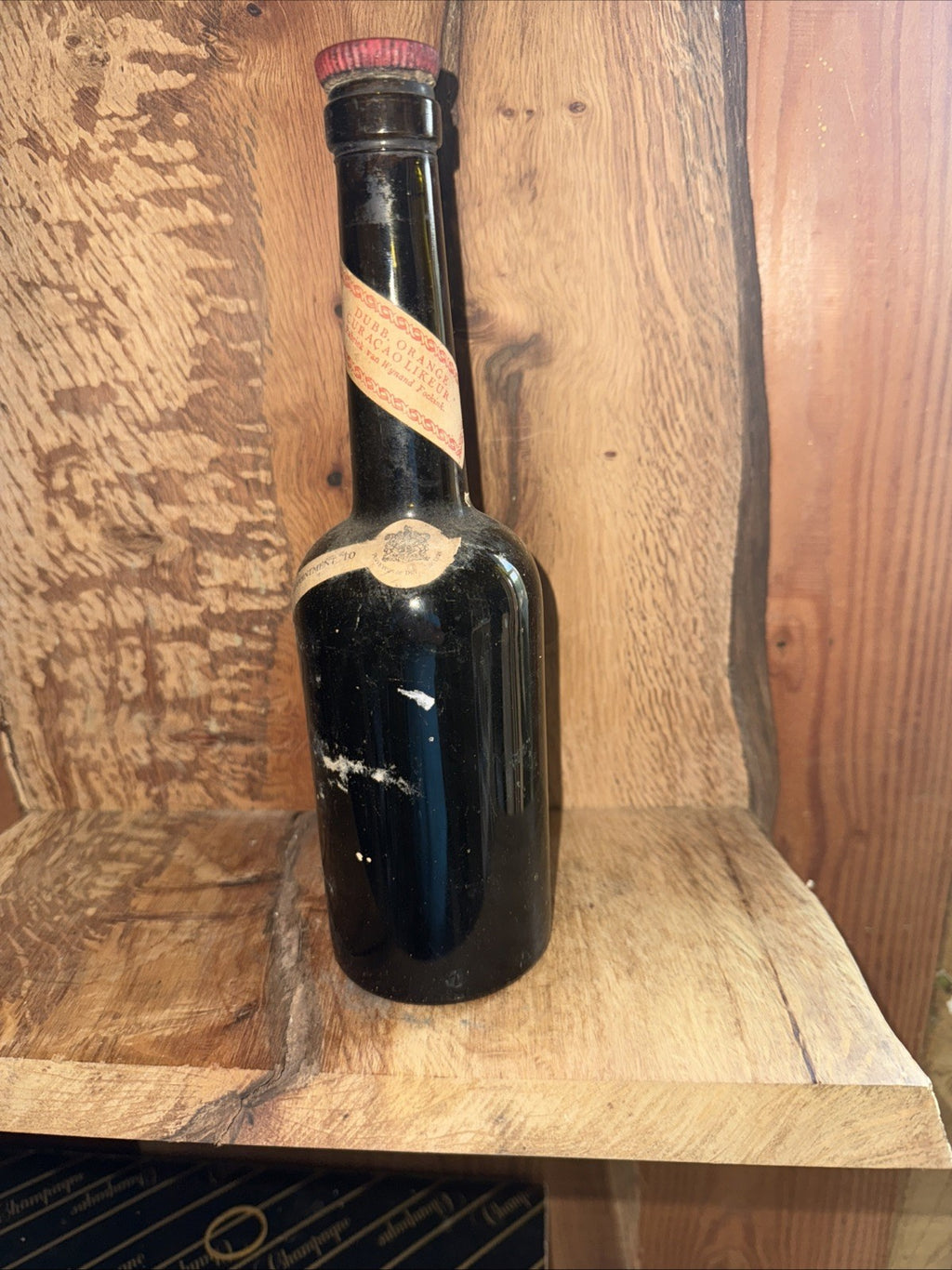 Dubb Orange Curacao Likeur label missing but a 1970s style