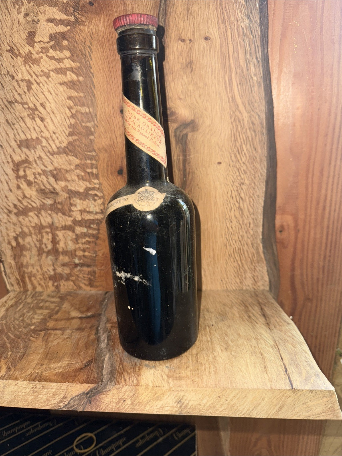 Dubb Orange Curacao Likeur label missing but a 1970s style