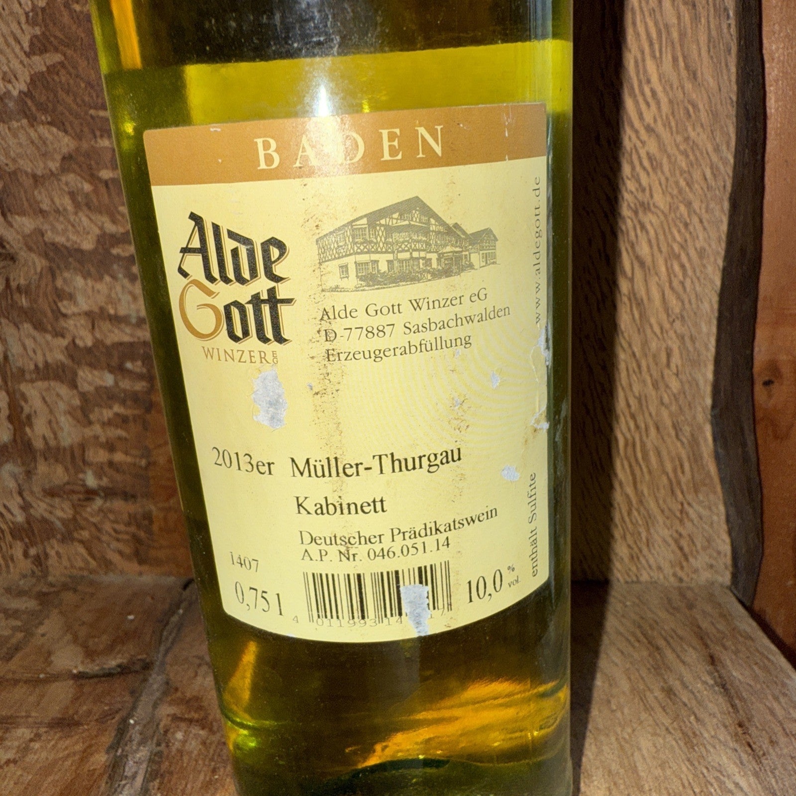 Alde Gott Muller Thurgau Kabinet 2013