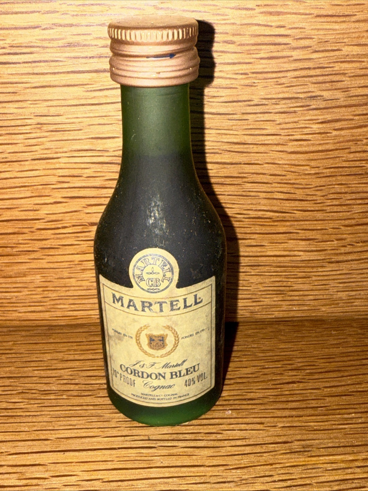 Martel Cordon Blue cognac Miniature 1970s