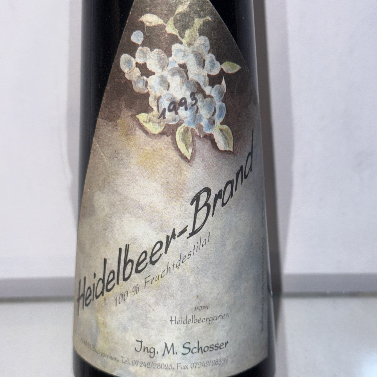 Heidelbeer-Brand (blueberry brandy) 1993