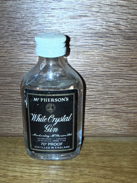 Macpherson's White Crystal Finest Dry London Gin 1960s Miniature