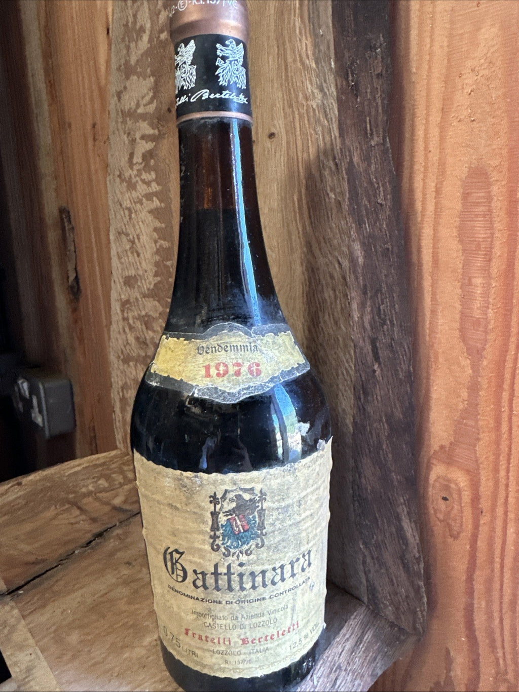 Gattinara 1976 red italian wine