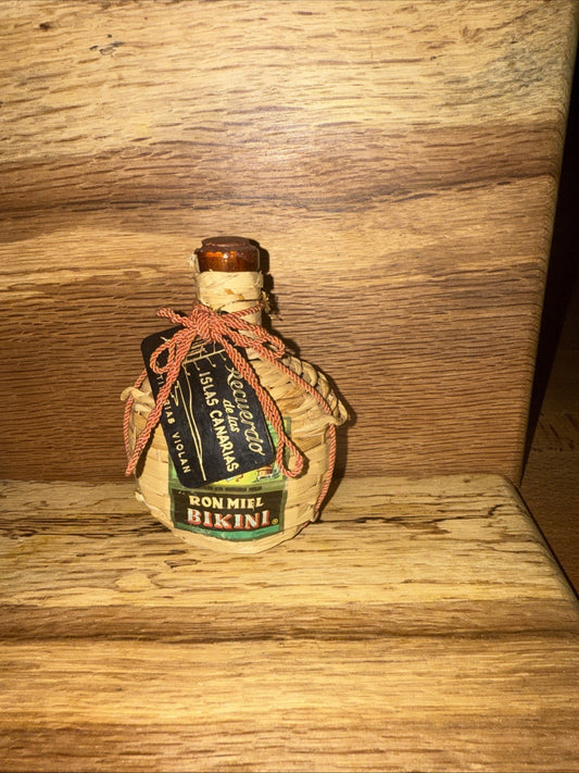 1970s  Ron Miel Bikini Honey Rum Miniature Vintage Full