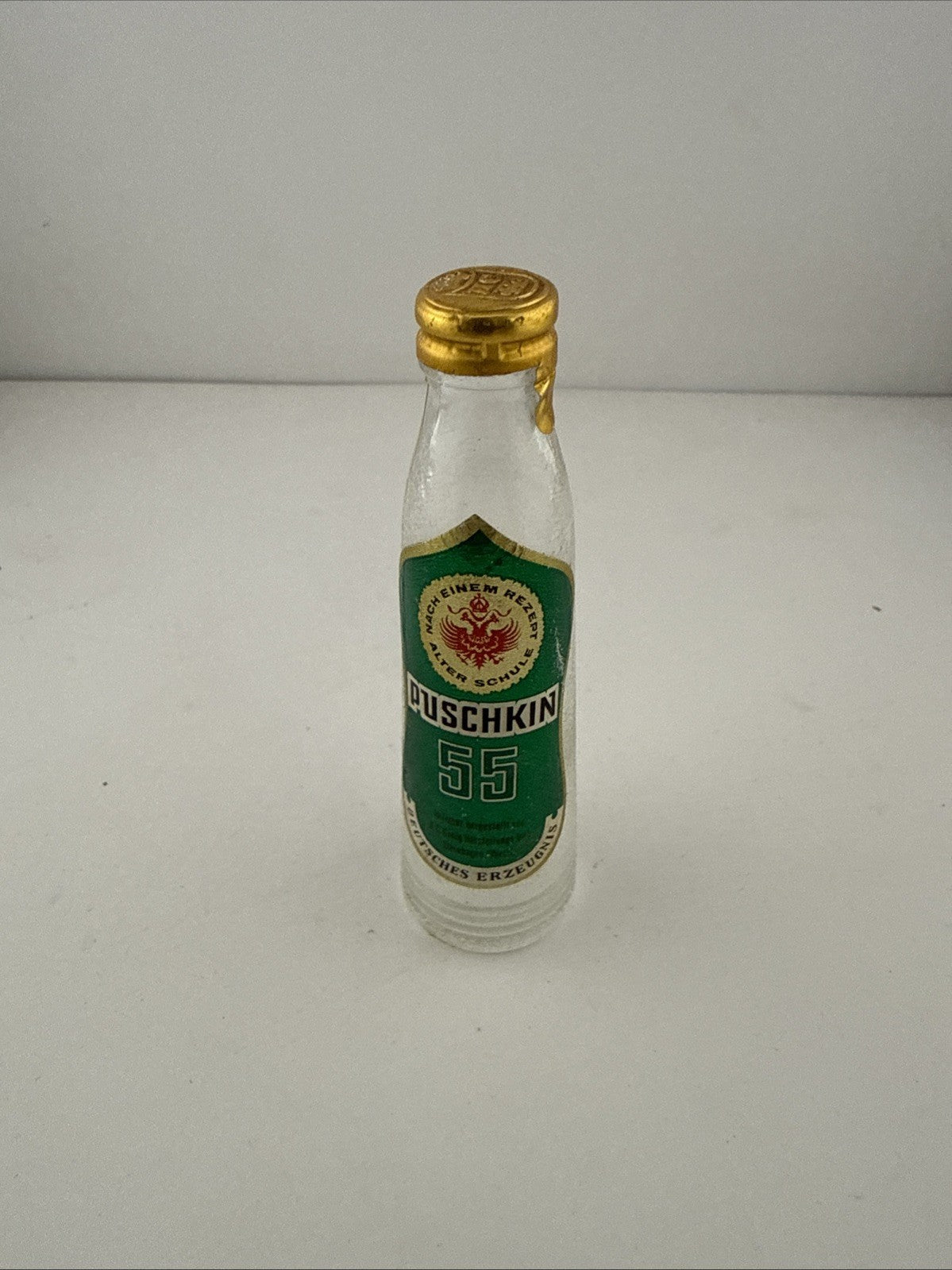 Vintage Puschkin 55 Vodka Miniature German Spirit Bottle 1980s