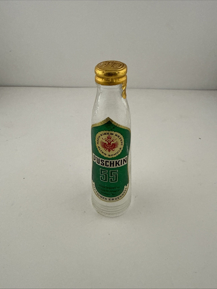 Vintage Puschkin 55 Vodka Miniature German Spirit Bottle 1980s