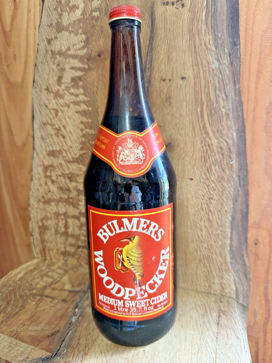 Bulmers woodpecker cider 35.2 fl oz exceptionally rare Bottled 1970s
