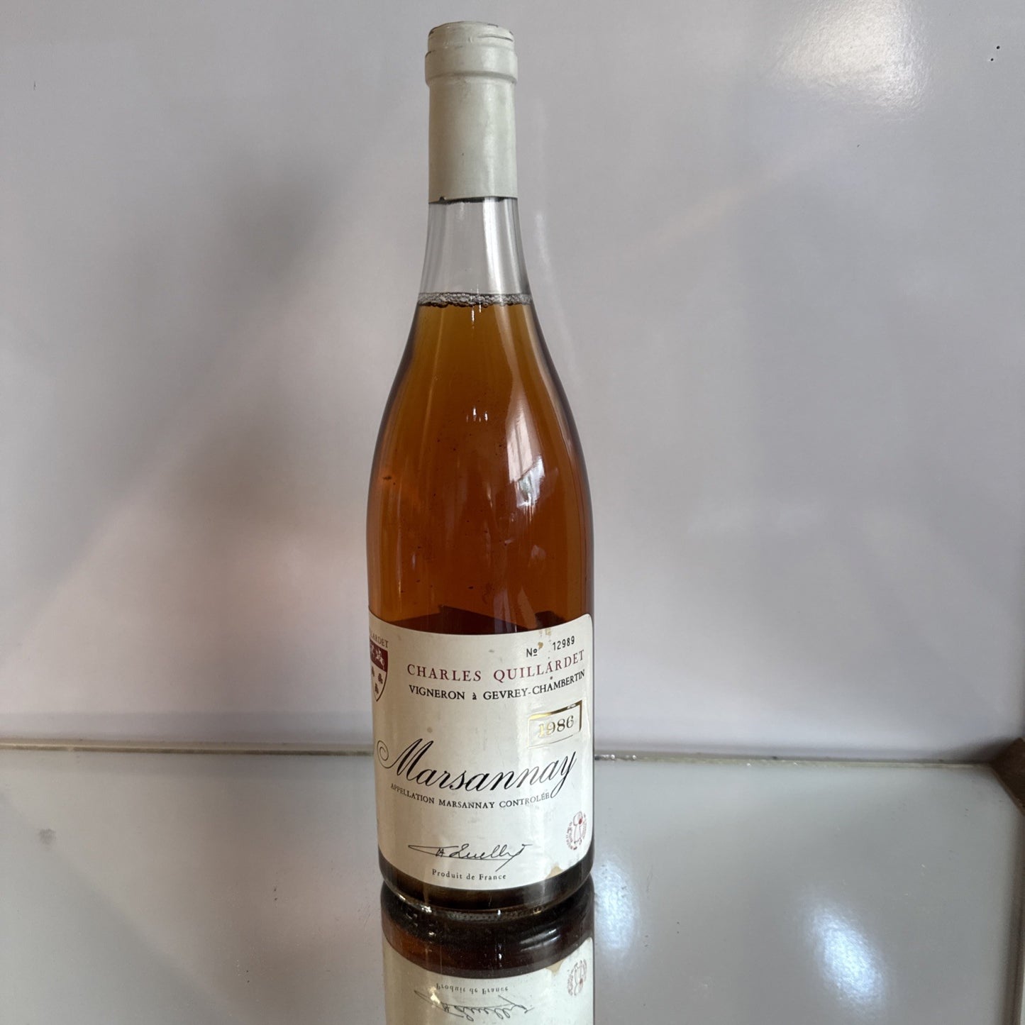 Jean Lefort, Gevrey-Chambertin Marsannay 1986 Vintage French Rose