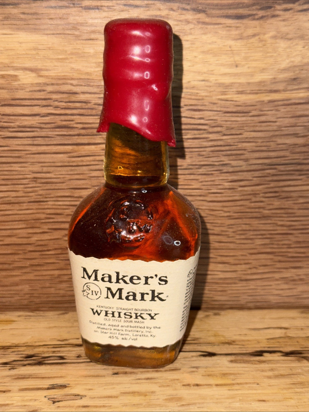 1970s Makers Mark Whiskey Miniature Vintage