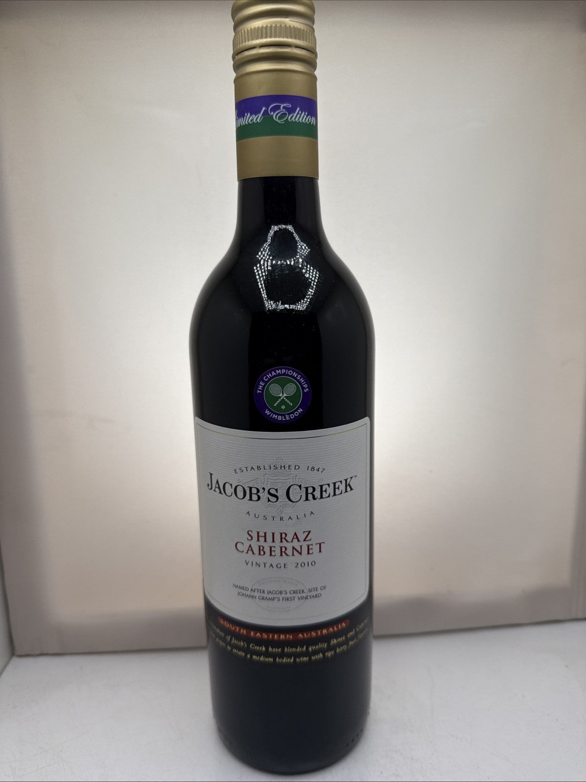 Jacobs Creek Shiraz Cabernet 2010 Wimbledon Edition 16yo Australian Red