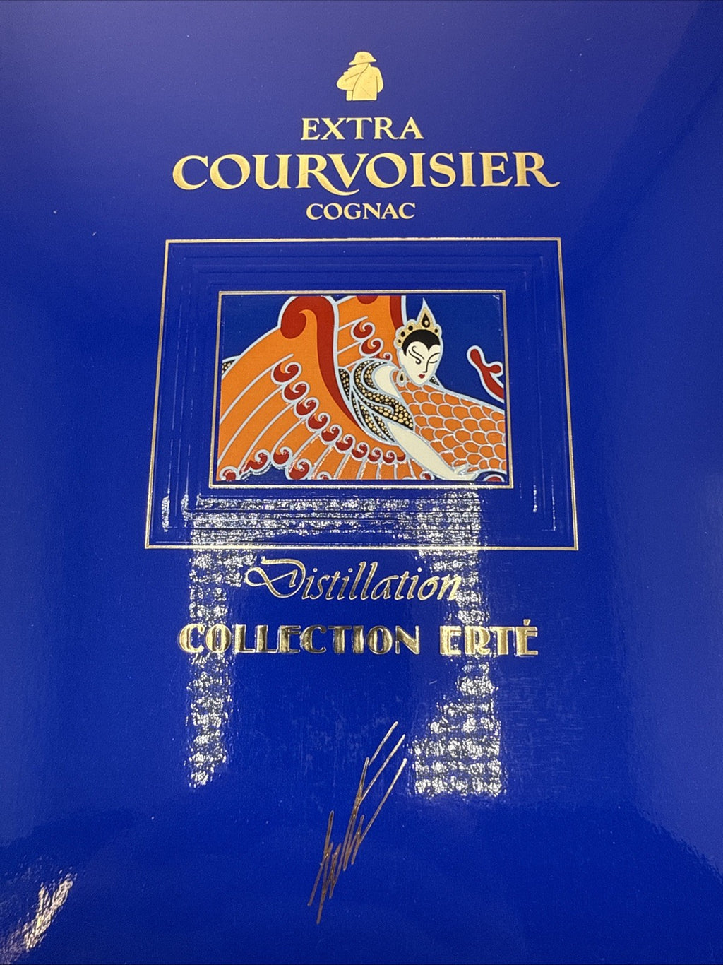 Courvoisier Erté No.3 — "Distillation" — 1990 Release Complete Box/tag/cert