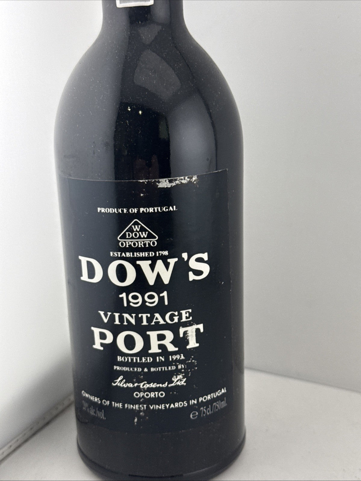 Dow's  1991 Vintage Port Bottled 1987 Perfect Condition For 35 Years Old!