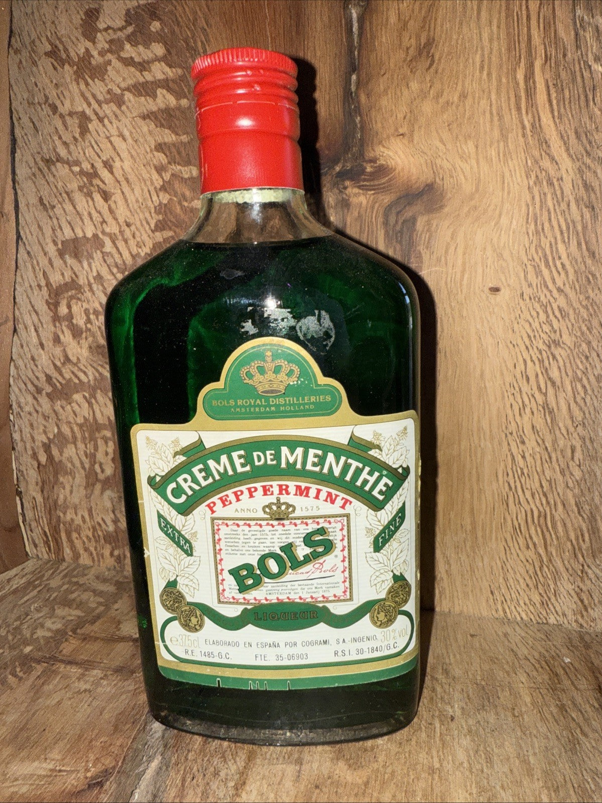 Bols Creme De Menthe  1980s 375ml 30% abv