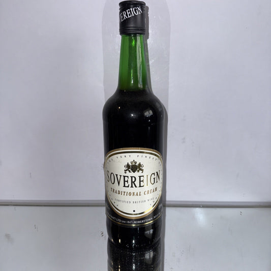 Sovereign Traditional Cream Sherry Fortified English Wine 1980s