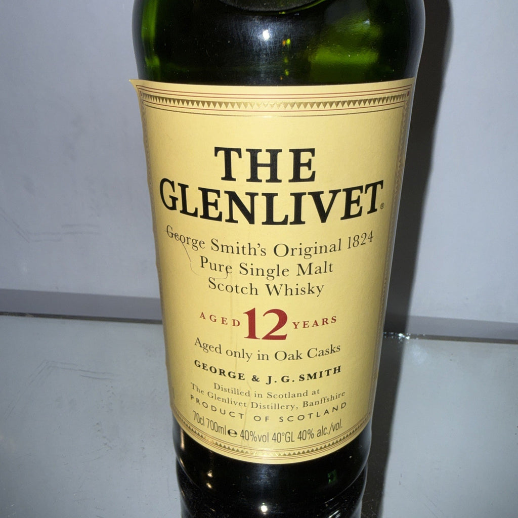 Glenlivet 12 Year Old Highland Malt Whisky 70 Cl 40%abv Dated To Approx 2010