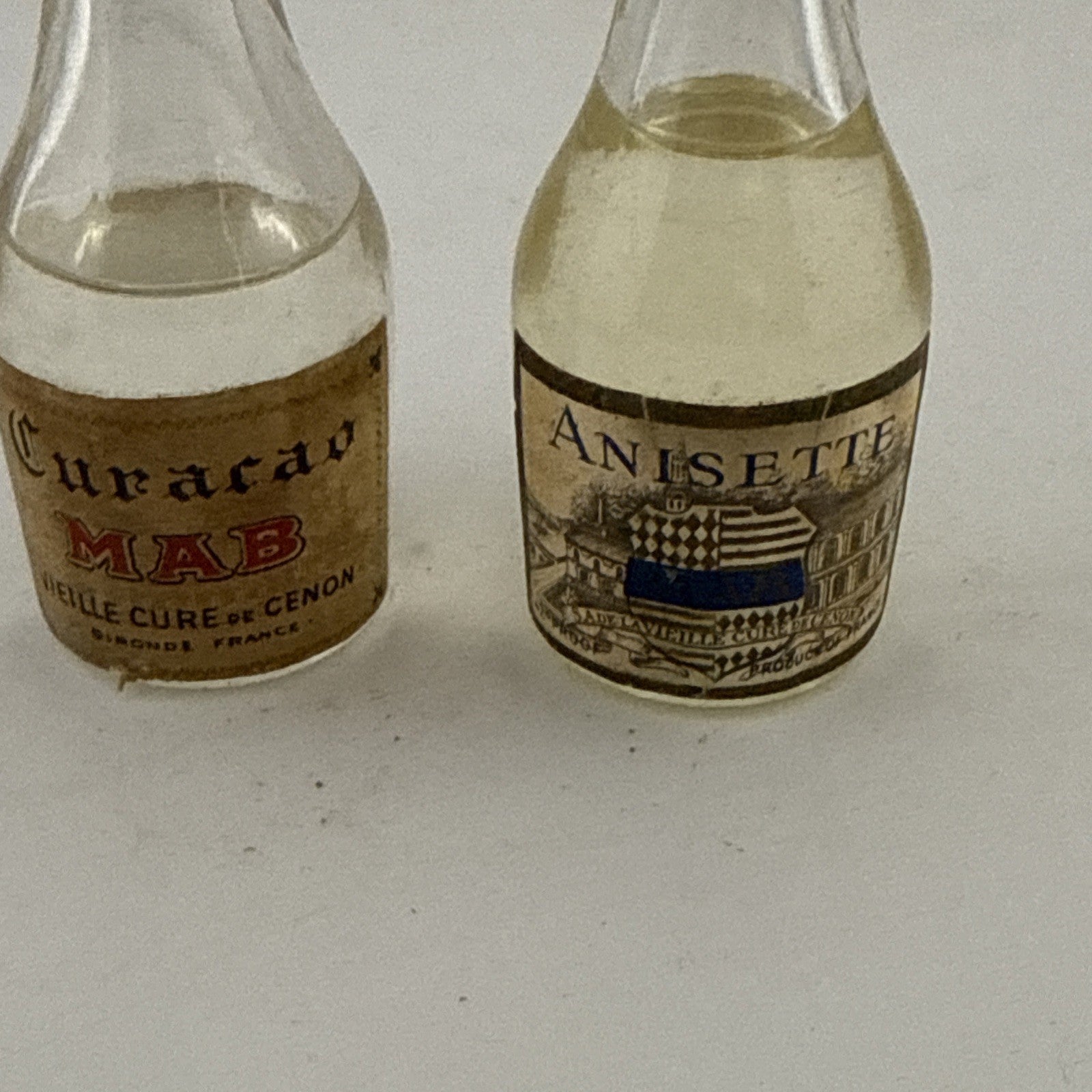 Vintage French Liqueur Miniatures – Curacao MAB & Anisette
