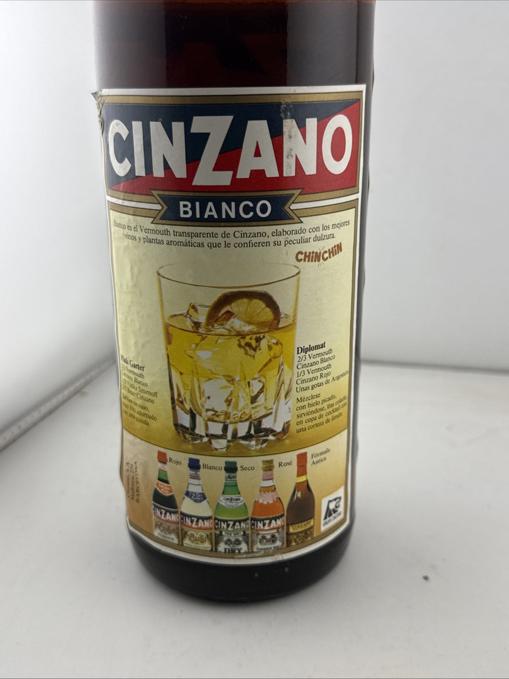 Vintage Cinzano Bianco Vermouth 1 Litre Spanish Bottling Sealed