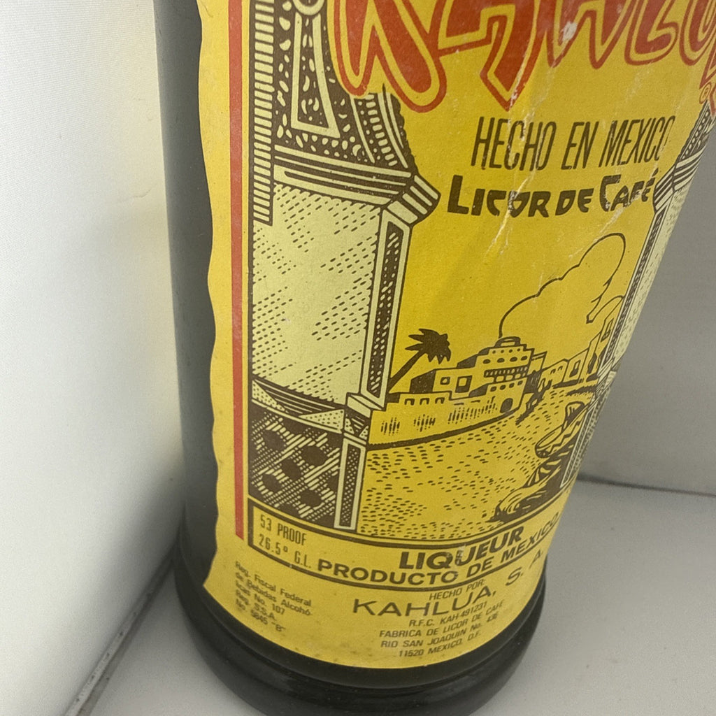 kahlua Coffee Liquour Bottled 1960s/70s Mexico Iconic
