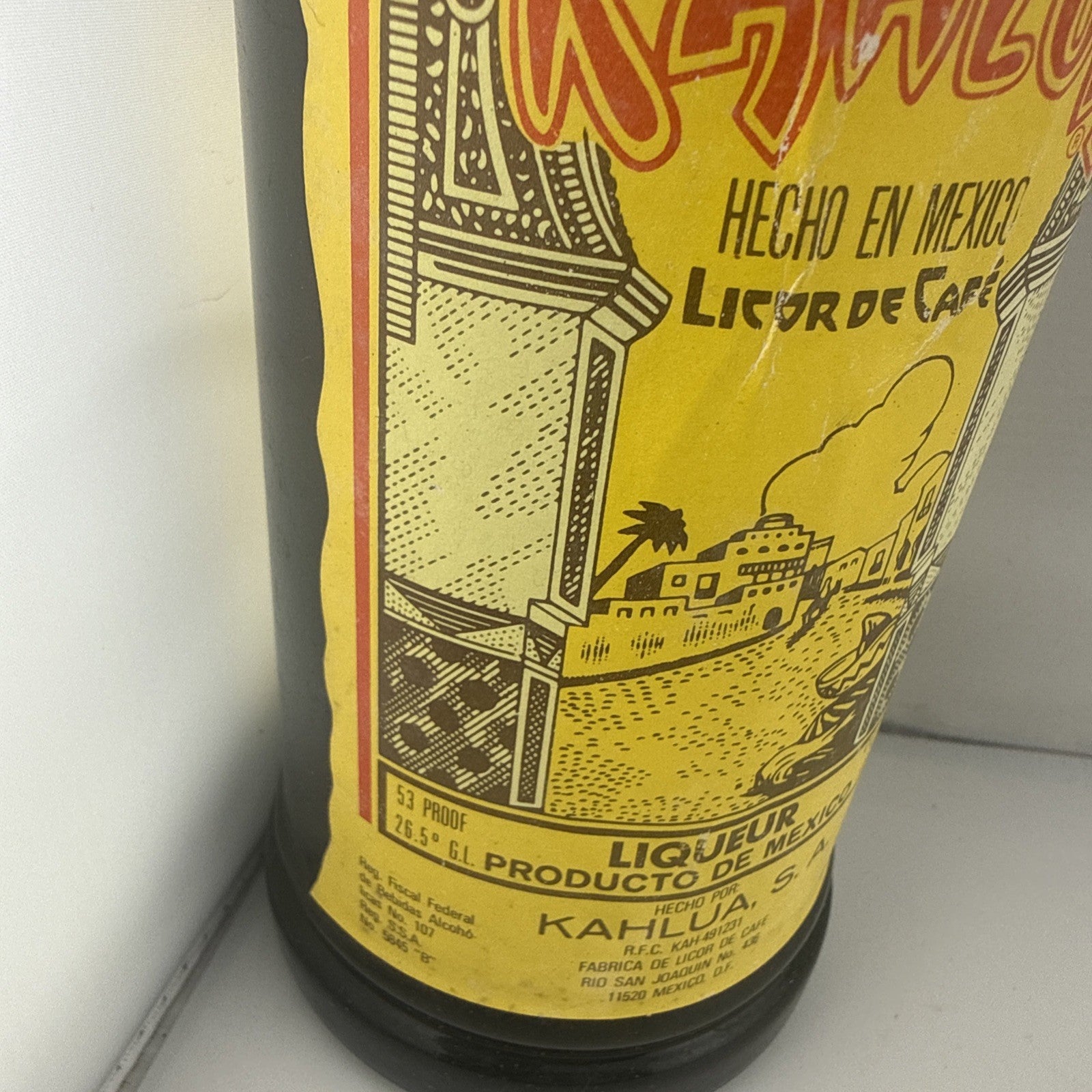 kahlua Coffee Liquour Bottled 1960s/70s Mexico Iconic