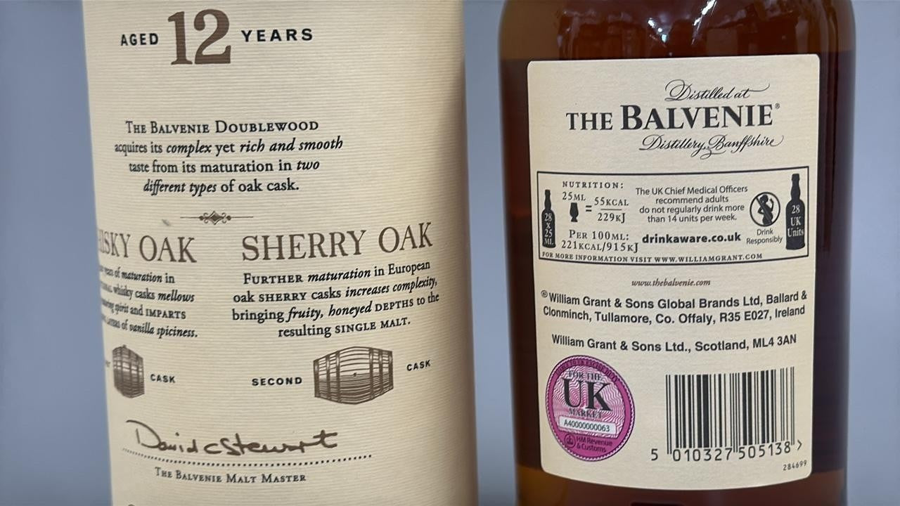 Balvenie DoubleWood 12 Year Old 40% 70CL Malt Whisky cheapest anywhere!