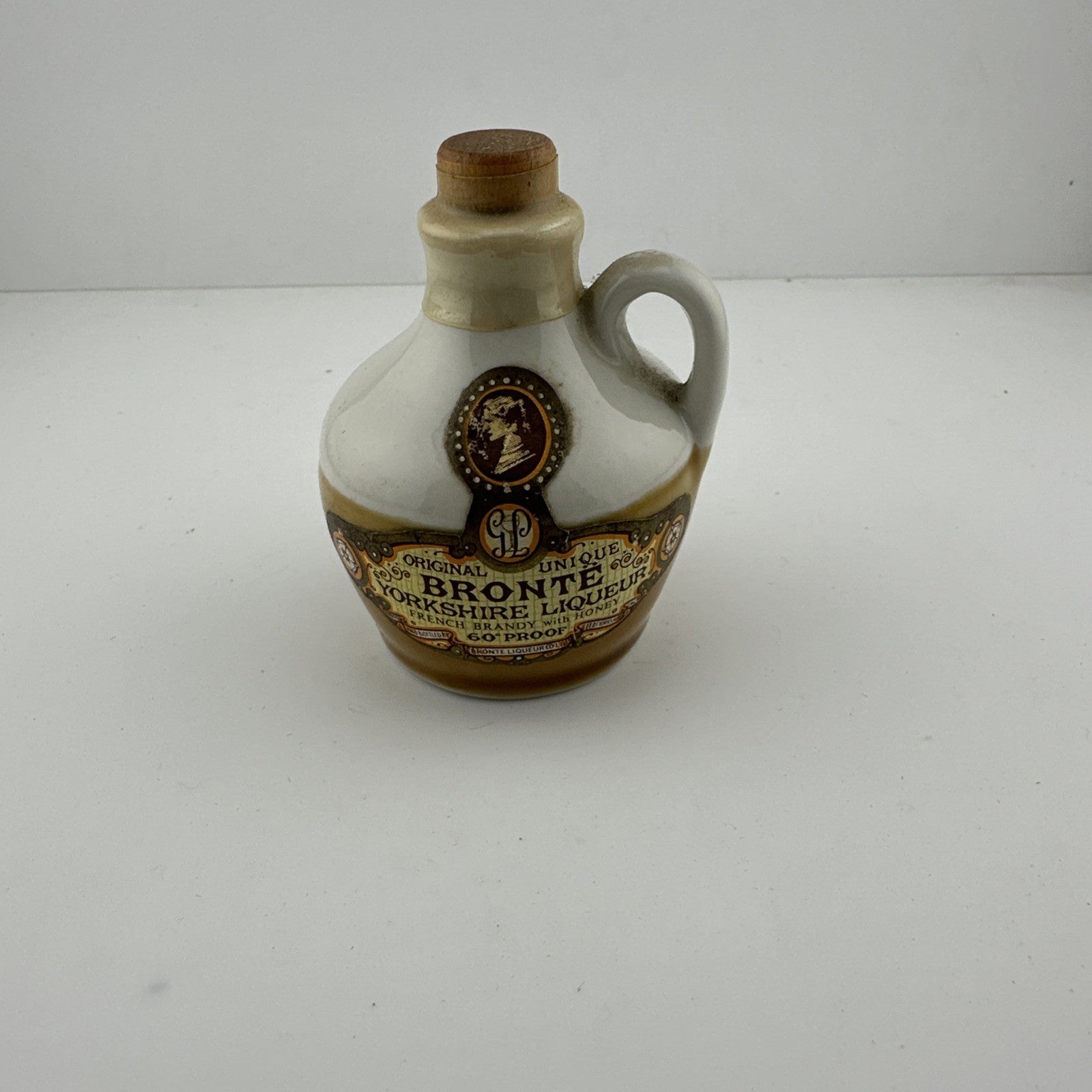 a vintage Bronte Original Unique Yorkshire Liqueur stoneware miniature jug