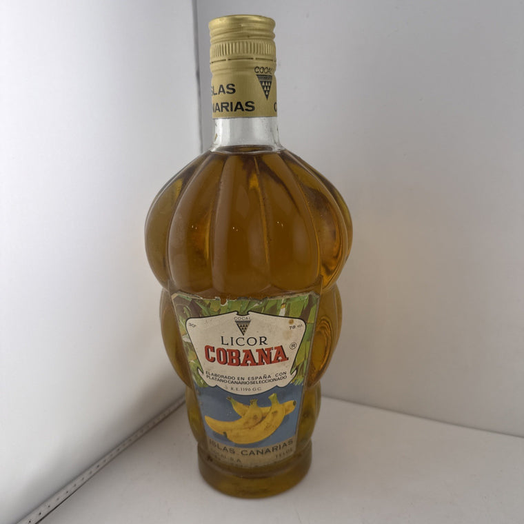 Vintage Licor Cobana Cocal Banana Liqueur 78cl 30% Canary Islands