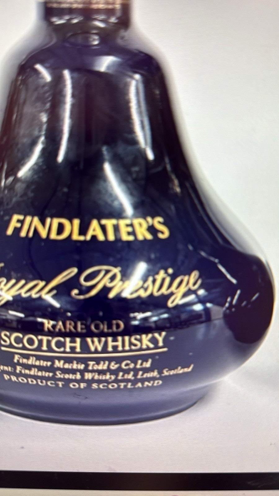 Findlters Royal Prestige Rare Old  Scotch Whisky In Porcelain Decanter Rare!