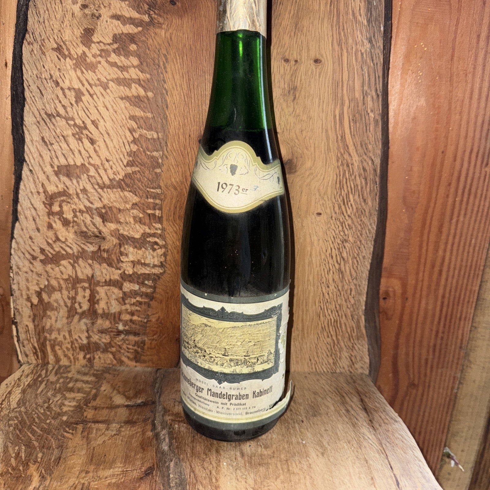 Brauneberger Mandelgraben Kabinett 75CL Mosel Saar Ruler GERMANY  1973