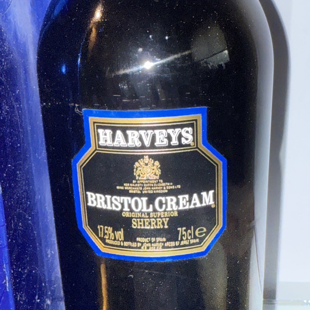 Harveys Bristol cream in Blue bottle Blue box
