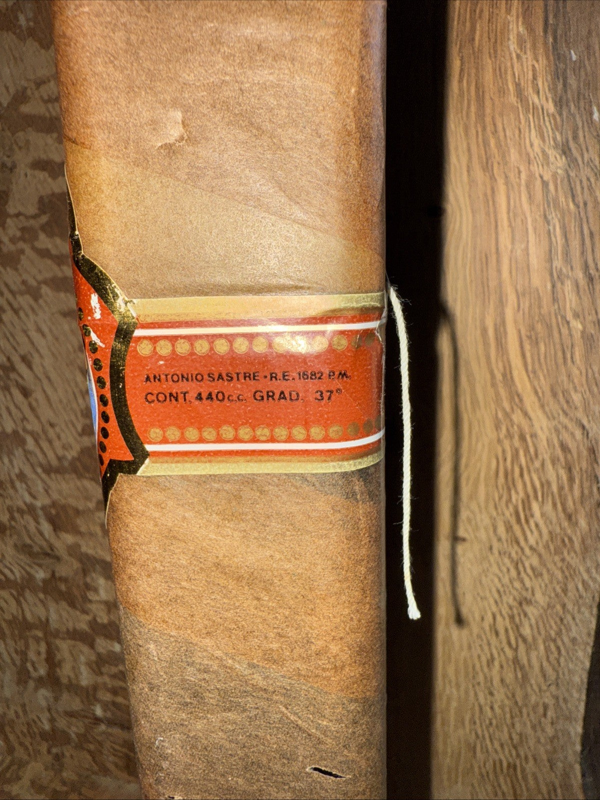 Mallorcan Cueva Del Drac Brandy in Cigar Like Bottle 440 cc 37% ABV