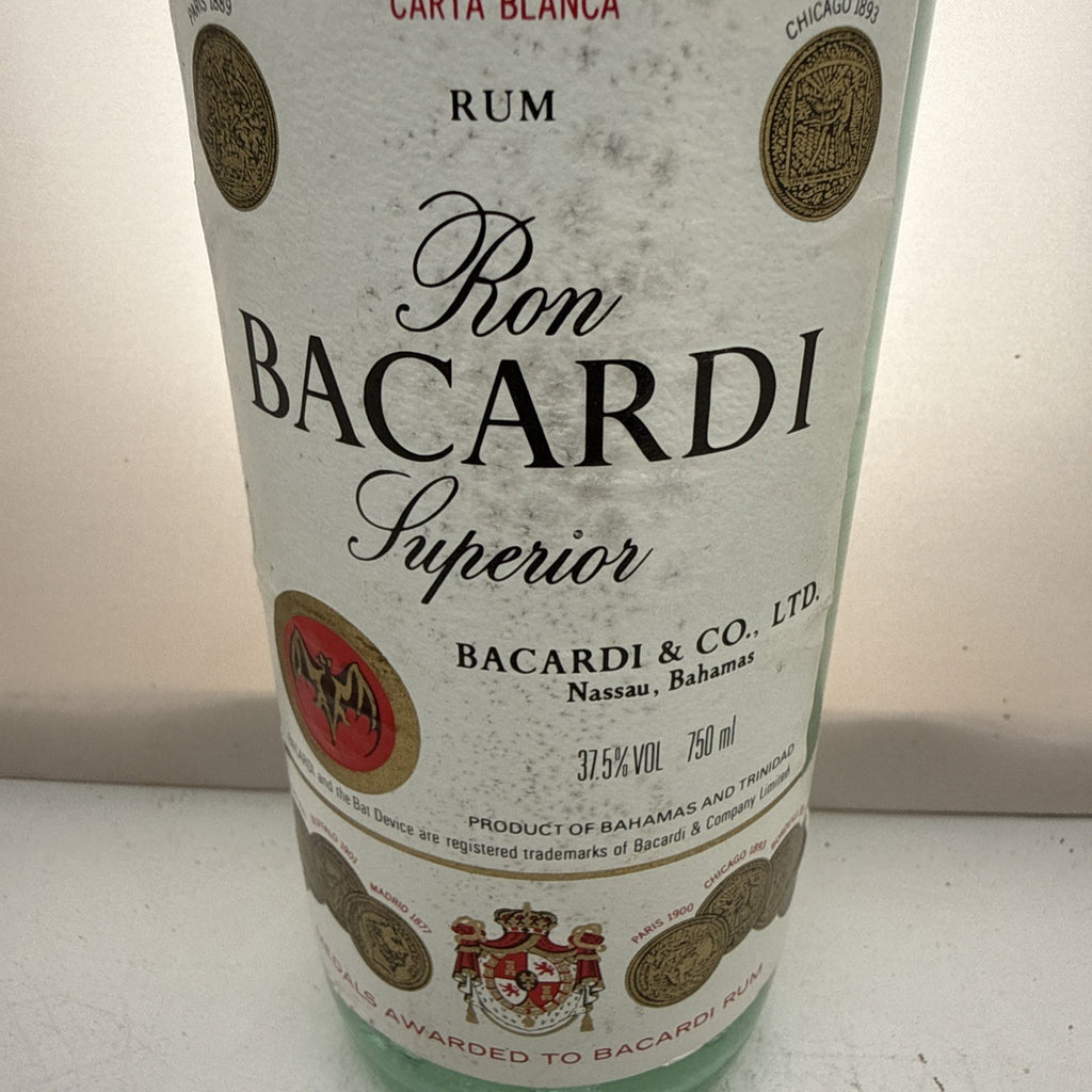 Nassau-era Bacardi. Pre-1990s. Classic white rum. Sealed. Collectible label.