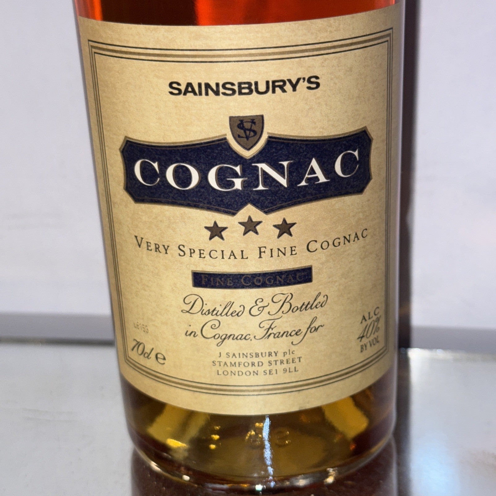 Sainsbury’s own-label Cognac — this time a Very Special Fine Cognac*