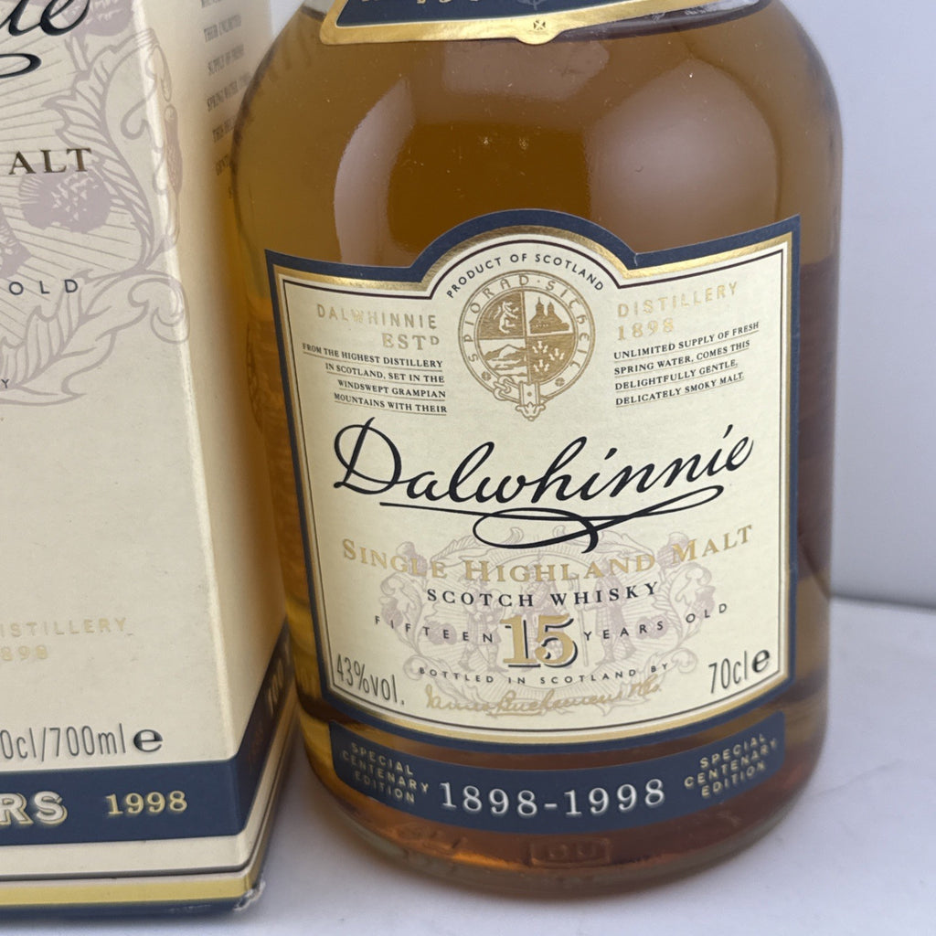Dalwhinnie 15 Year Old Centenary 1898-1998 Whisky 70cl 43% Boxed 1 Of Only 5000