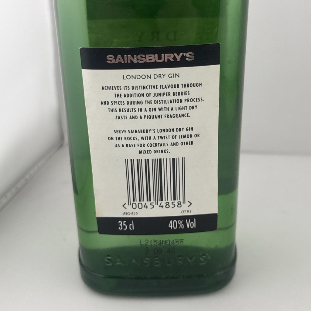 Vintage Sainsbury’s Dry London Gin 35cl 40% 1990s