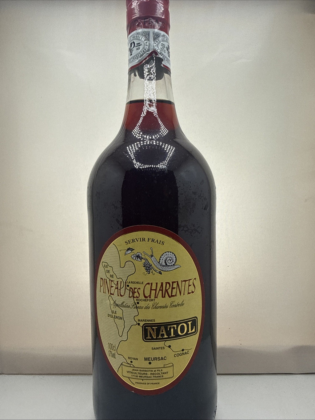 Vintage Natol Pineau des Charentes Rouge 1L 17% – Jean Barbotin, France