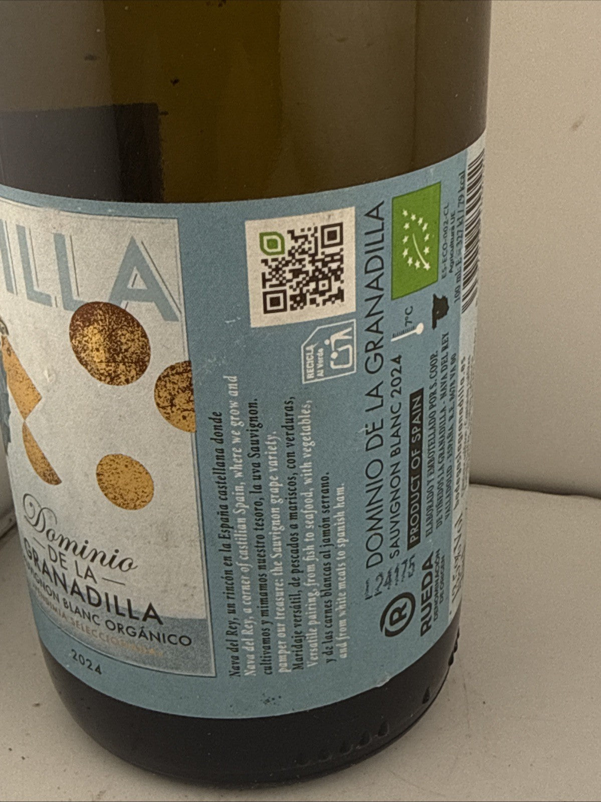 Dominio de la Granadilla Sauvignon Blanc Organic 2024 75cl Spanish Wine