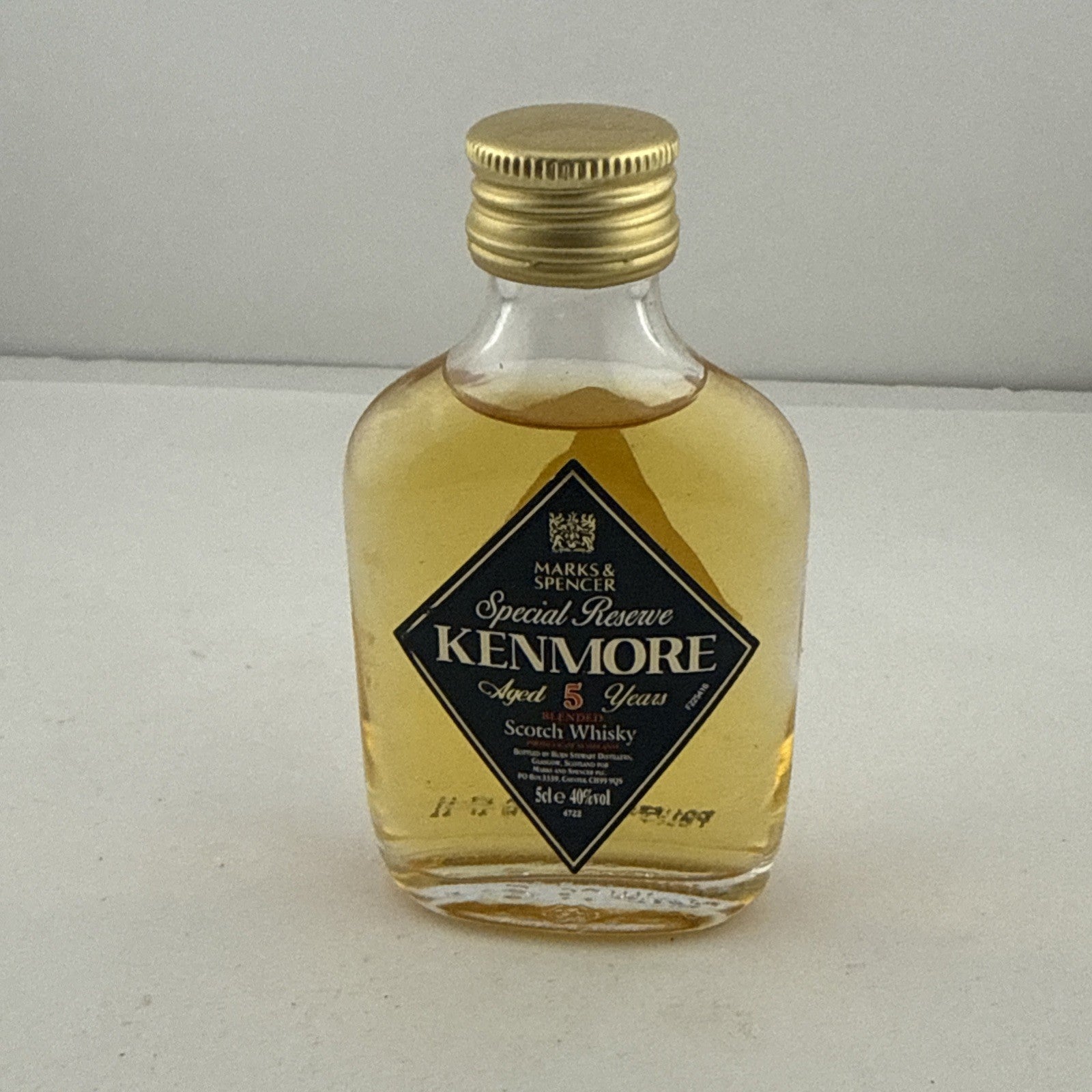 Kenmore 5 Year Old Blended Scotch Whisky Miniature 5cl M&S Full