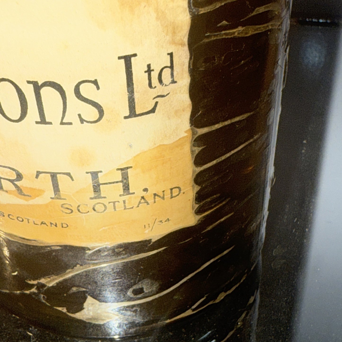 John Dewar & Sons “White Label” Blended Scotch Whisky Bottles Nov 1934