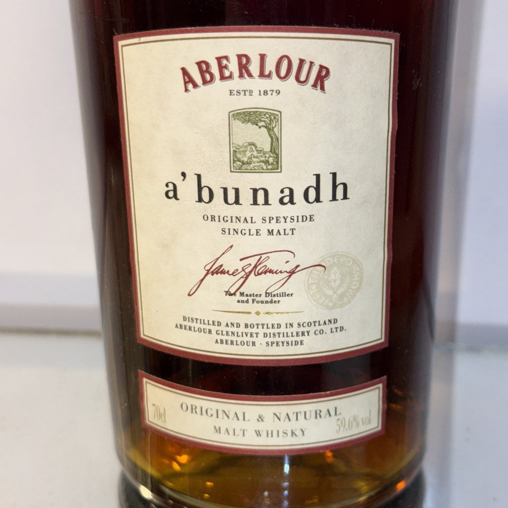 Aberlour a’bunadh – early release 2004-7 59.6%abv 70cl