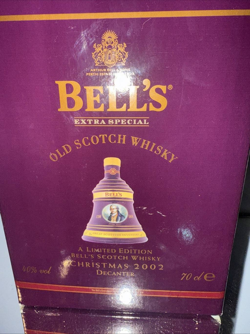 Bell’s Christmas 2002 limited-edition (75cl at 40% ABV)